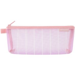 限定 メッシュペンケース マチ付 ストライプ柄 紫 41849006