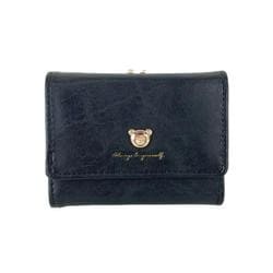 animalgama [JW-0603 がま口折財布 財布 ベア.ブラック]