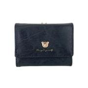 animalgama [JW-0603 がま口折財布 財布 ベア.ブラック]