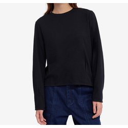 吸水速乾 ロングスリーブクルーネックTシャツ RP レディース カットソー ノワール（001） Lサイズ OTFBM81