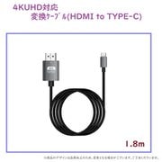 RM-2850CABLESGY [4KUHD対応・変換ケーブル（HDMI to TYPE-C） グレー]