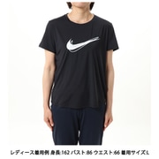 ウィメンズ ワン スウッシュ Dri-FIT レディース ランニングウェア シャツ BLACK(010) Mサイズ HJ2205