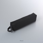 帆布 シングルファスナーペンケース ブラック HNP-SF-01