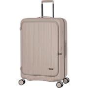 スーツケース MAXBOX 旅行日数目安:8~10泊 99L TSAロック搭載 前輪ストッパー 内装抗菌 日本製 10年保証 MX-8011RV-28 亜麻色