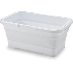 おりたためるバスケット 15L ちょい置きトレー付 ホワイト I-643