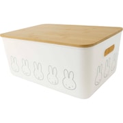miffy バンブーフタ付き 収納ケース L 重ねて収納できる 幅36×高さ16.2×奥行25.5cm