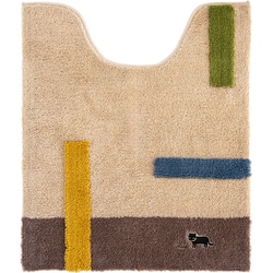 Mignon トイレマットロング 約縦75cm×横63cm ベージュ