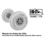 PBU7262 1/72 Go242A用 主車輪 3Dプリント IBG用（72U062） [プラモデル用パーツ]