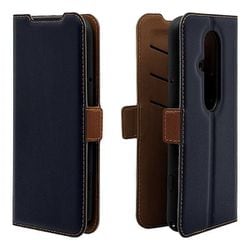 8460F53EBSMNVB [らくらくスマートフォン F-53E用 手帳型ケース 薄型 カード入れ スタンド機能 シンプル サイドマグネット NV BR]