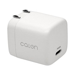 USB急速充電器 calon USB PD（パワーデリバリー）対応 20W USB-C×1 回転収納式プラグ ホワイト RACC20W05WH