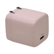 USB急速充電器 calon USB PD(パワーデリバリー)対応 20W USB-C×1 回転収納式プラグ スモーキーピンク RACC20W05SPK