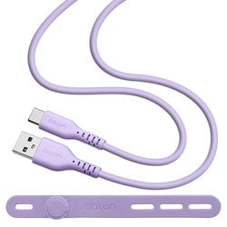 calon 充電ケーブル 1m USB-A to Type-C シリコン ライトパープル R10CAAC3A06LPU