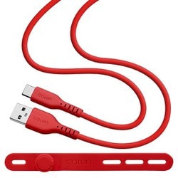 calon 充電ケーブル 1m USB-A to Type-C シリコン ウォームレッド R10CAAC3A06WRD