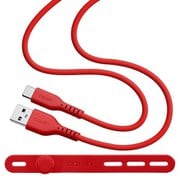 calon 充電ケーブル 1m USB-A to Type-C シリコン ウォームレッド R10CAAC3A06WRD