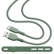 calon 充電ケーブル 1m USB-A to Type-C シリコン スモーキーグリーン R10CAAC3A06SGR