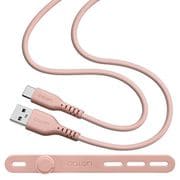 calon 充電ケーブル 1m USB-A to Type-C シリコン スモーキーピンク R10CAAC3A06SPK