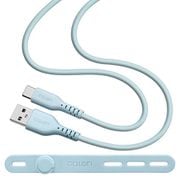 calon 充電ケーブル 1m USB-A to Type-C シリコン スモーキーブルー R10CAAC3A06SBL