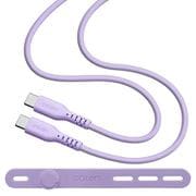 calon 充電ケーブル 1m Type-C to Type-C シリコン ライトパープル R10CACC3A04LPU