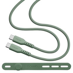 calon 充電ケーブル 1m Type-C to Type-C シリコン スモーキーグリーン R10CACC3A04SGR