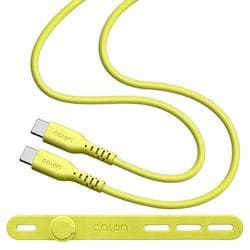 calon 充電ケーブル 1m Type-C to Type-C シリコン ライムイエロー R10CACC3A04LY