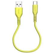 calon 充電ケーブル 20cm USB-A to Type-C ライムイエロー R02CAAC3A06LY