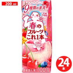 春のフルーツこれ一本 白桃＆さくらんぼブレンド 200ml×24本入