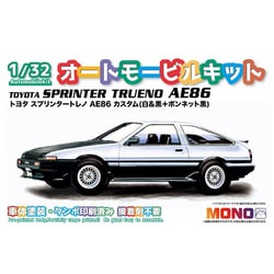 MONO MN03 1/32 オートモービルキット トヨタ スプリンタートレノ AE86 カスタム（白＆黒＋ボンネット黒） [組立式プラスチックモデル]