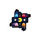 PAC-MAN ダイカットステッカー Glitchゴースト