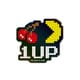 PAC-MAN ホログラムステッカー 1UP