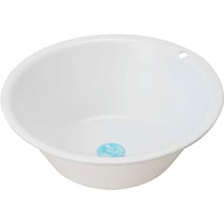 ミルキーバス 湯桶 ホワイト Ag 抗菌加工 フック穴付き 持ちやすい形状 幅28×奥行27.5×高さ9.5cm 日本製