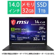 ゲーミングノートPC/msi Stealth 14 AI Studio A1V/14型/Core Ultra 9 185H/GeForce RTX 4060/メモリ 32GB/SSD 1TB/Windows 11 Home Stealth-14-AI-Studio-A1VFG-5539JP