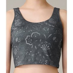 ミディアムトップ レディース フィットネス ヨガ シャツ ダークグレイ（DGL） Lサイズ RS-L607T