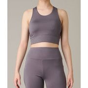 ミディアムトップ レディース フィットネス ヨガ シャツ ローズグレイ(RGL) Lサイズ RS-L611T