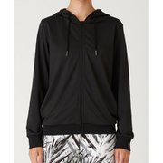 ZIP UP パーカ レディース フィットネス ヨガ パーカー ブラック(B) Mサイズ RS-C522JK