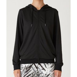 ZIP UP パーカ レディース フィットネス ヨガ パーカー ブラック（B） Lサイズ RS-C522JK