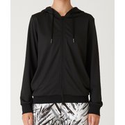 ZIP UP パーカ レディース フィットネス ヨガ パーカー ブラック(B) Lサイズ RS-C522JK