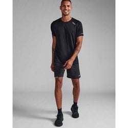 エアロティー メンズ ランニングウェア シャツ Black/Silver Reflective Sサイズ MR6557A
