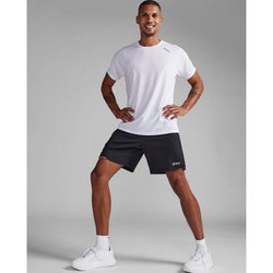 エアロティー メンズ ランニングウェア シャツ White/Silver Reflective Mサイズ MR6557A