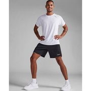 エアロティー メンズ ランニングウェア シャツ White/Silver Reflective Mサイズ MR6557A