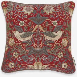 モリスデザインスタジオ いちご泥棒 クッションカバー 45×45cm レッド LL1710_08R