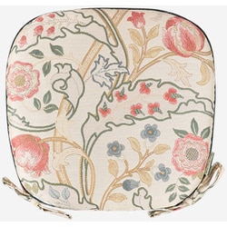 モリスデザインスタジオ マリーイザベル ダイニングシートクッション 45×43cm レッド LN1725_98R