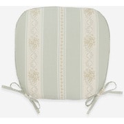 モアレストライプジャカード ダイニングシートクッション 45×43cm グリーン LN2713_98G