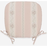 モアレストライプジャカード ダイニングシートクッション 45×43cm ピンク LN2713_98P