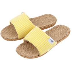 リオ スリッパ M ストライプ YELLOW 23-24.5cm 32236-42