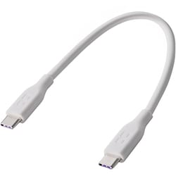 シリコンケーブル USB-C to USB-C 0.15m PD240W対応 ホワイト CIO-SL30000N2-CC015-WH