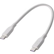 シリコンケーブル USB-C to USB-C 0.15m PD240W対応 ホワイト CIO-SL30000N2-CC015-WH