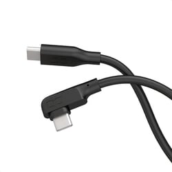 シリコンケーブル L字型 USB-C to USB-C 1m PD240W対応 ブラック CIO-SLL30000N2-CC1-BK