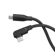シリコンケーブル L字型 USB-C to USB-C 2m PD240W対応 ブラック CIO-SLL30000N2-CC2-BK