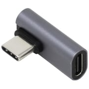 PD100W対応 USB3.2Gen2変換アダプタ Cメス - Cオス 横L型フラット U32CC-LFAD2