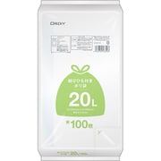 結びひも付きポリ袋 20L 約縦60cm×横55cm×厚さ0.015mm 100枚 半透明 DT-HN20-100